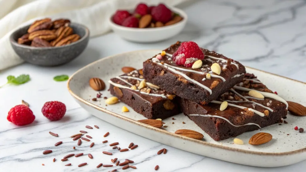 Sourdough brownies with creative toppings