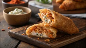 Buffalo Chicken Egg Rolls
