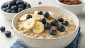 Oatmeal with blueberries and bananas calories